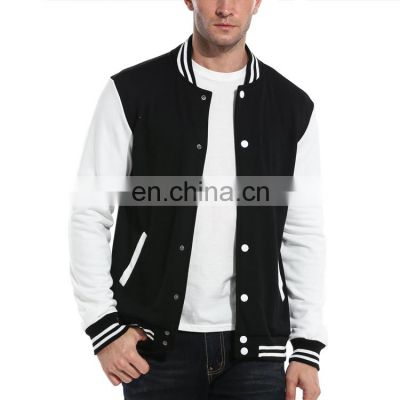 2021 Winter custom logo plus size men's jackets bombers Casual baseball Jacket For Men