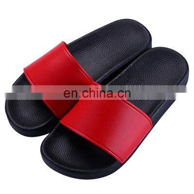 Wholesale High Quality Soft, cheap anti slip Custom Printing Logo Pattern Black Plain Men's EVA PVC Sandals Slides Slippers/