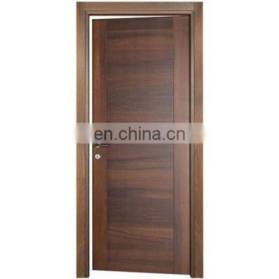 Solid modern flush prehung commercial single french soundproof bedrooms offices room walnut interior wood doors