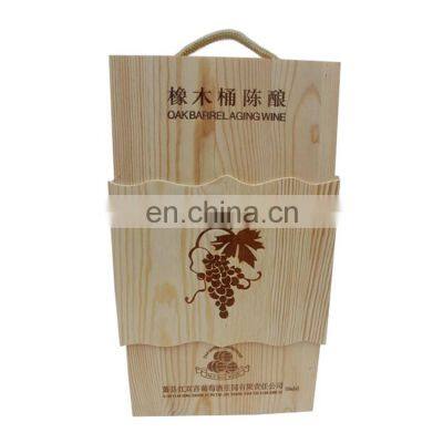 Engraving Packaging Small Wooden Wine Packed Wine Box Wholesale photo-5