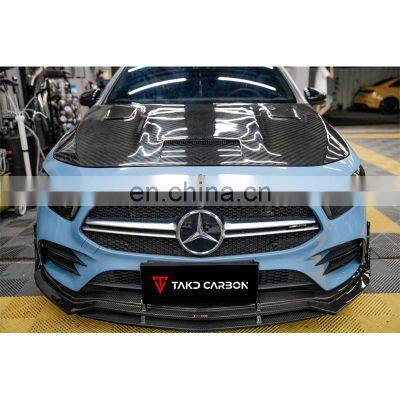 Engine Hood Bonnet Car Parts Body Kits 100% Dry Carbon Fiber Material Military Quality For BENZ AMG A35L