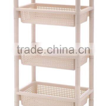 4 Layer Plastic Rack/household Plastic Items With Wheels