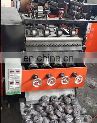 Hot Sale 8 Wires 4 Balls Automatic Stainless Steel Mesh Scourer Making Machine photo-2