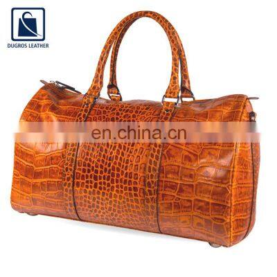 Wholesale Manufacturer of Superlative Quality Nickle Fitting Fashion Leather Duffel Bag