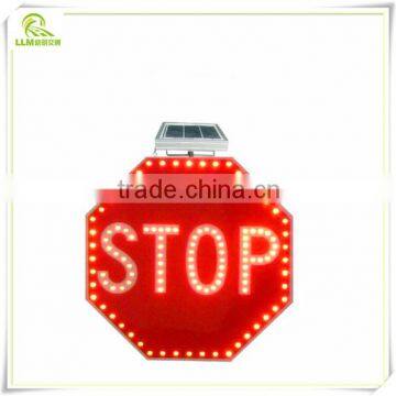 Factory outlet octagon aluminum international led solar traffic sign