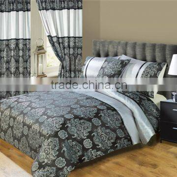 Black hotel jacquard duvet cover