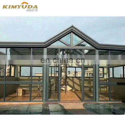 Aluminum Glass House Insulated Outdoor Garden Room Low E Veranda Sun Room Sunrooms