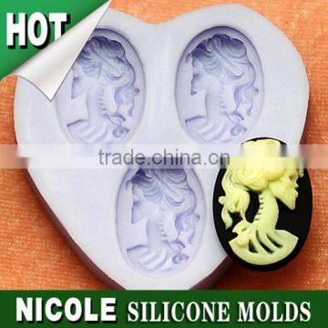 F0193 Nicole Hallowmas skull cake tools fondant silicone molds