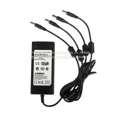 Ce CB SAA TUV C-Tick Certificate 12V5A W 4CH Channels CCTV LED AC DC Switching Power Charger