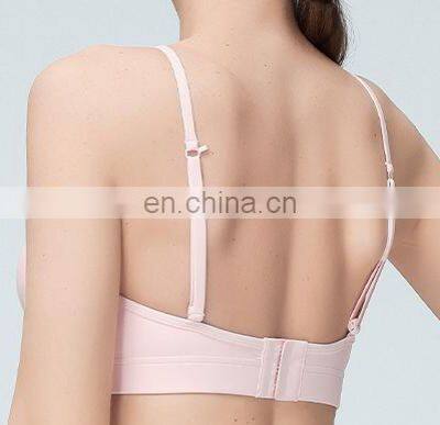 High Quality Adjustable Straps Two Ways Wear Gym Fitness Yoga Bra Women Workout Running Training Bra Top Clothing