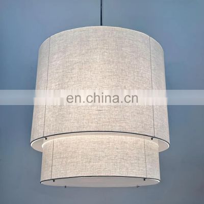 Custom Modern Chandelier Island Lighting Single Hanging Kitchen Fabric Hotel Villa Modern Chandelier Pendant Lamp