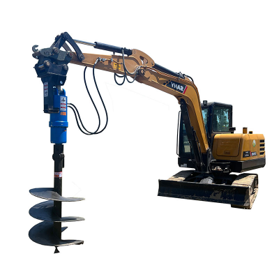 Excavator spiral drill Soil drilling machine Hydraulic soil drill Excavator accessories hydraulic screw pile