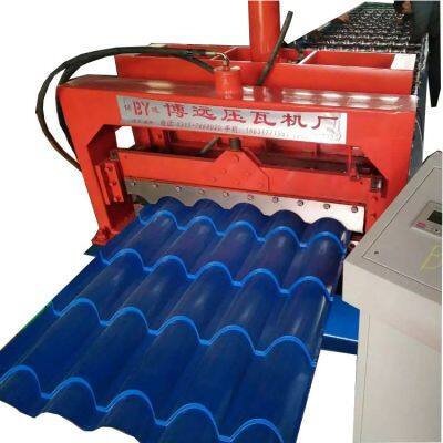 Color Plate Cold Roll Forming Machinery Glazed Tile Press Roof Sheet Making Machine