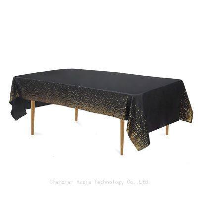 Disposable Blue Pink Polka Dot Tablecloths - Oilproof for Home Parties & Celebrations