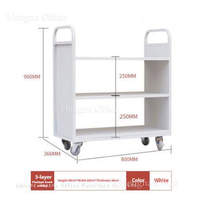 Bookstore Trolley | Heavy-Duty Steel Construction | V-Shape Platform & Smooth Finish | Retail Book Transport Cart photo-4