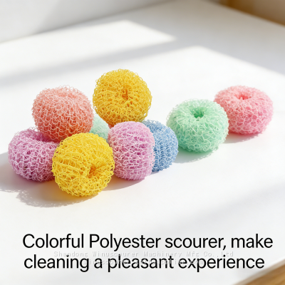 Kitchen Cleaning Ball Natural 100% Polyester Scourer photo-4