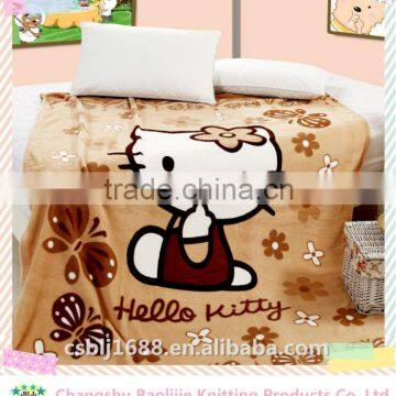 Adorable Cartoon Pattern Printed Coral Fleece Baby Blanket