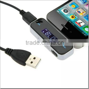 High fidelity Mini LCD Car 3.5mm FM Transmitter for Phone MP3 MP4 car handsfree kit