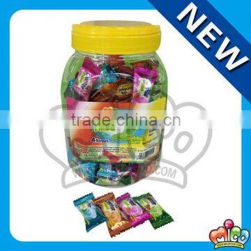 soft fruit center filled bubble gum