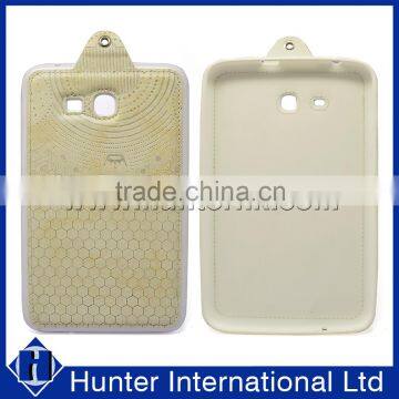 Cream Color Leather TPU Case For T310 With Hand Starp