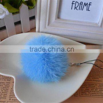 Real Rabbit Fur Ball Mobile Phone Chain Small Accessories