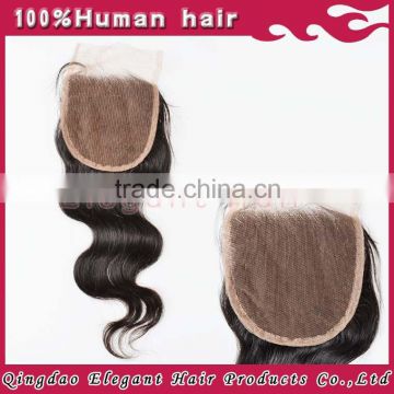 Large stock 100 percent indian hair lace closure blonde with baby hair