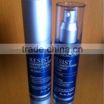 Aluminum pump sprayer plastic bottle for cosmetic package