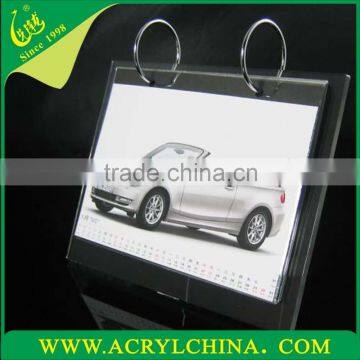 4mm Clear Acrylic Desk Calendar Rack, Transparent Perpex Desk Calendar Display With 217*180mm photo-3