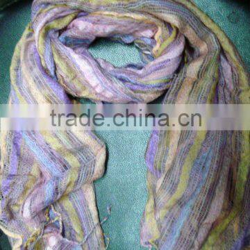 Cotton Striped Scarves & Stoles