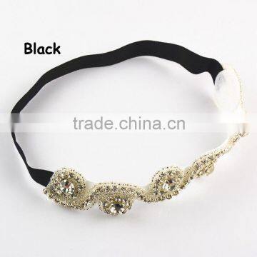 Fancy Decoration Custom Elegant Wedding Dress Accessories / Fashion Bridal Tiara / Wholesale Crystal Pearl Rhinestone Waistband photo-6