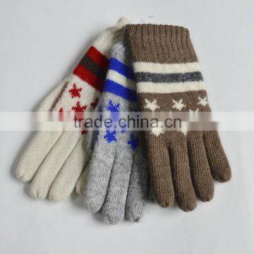 knitted gloves with Striped Gloves & Star