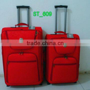 New design 2012 red EVA four set travel luggage for girls