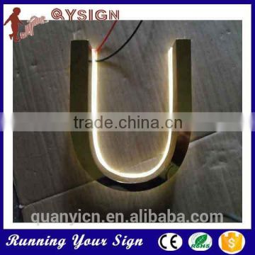 Brushed usage back light halo led letter