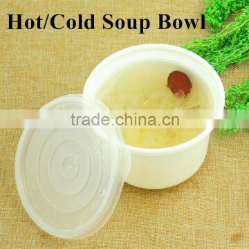 PP Disposable Microwave Oven Safe Plastic White Hot and Cold Soup Noodle Bowl for Soup packing