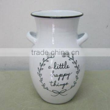 Carbon Steel Flower Pot,enamel Flower Vase,carbon Steel Enamel Bottle, Enamel Flower Vase, Enamel Cookware