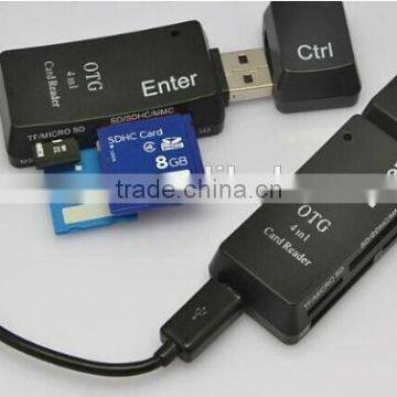 OTG 4 in 1 card reader for microsd/sd/MS/M2 Card reader for Android phones.