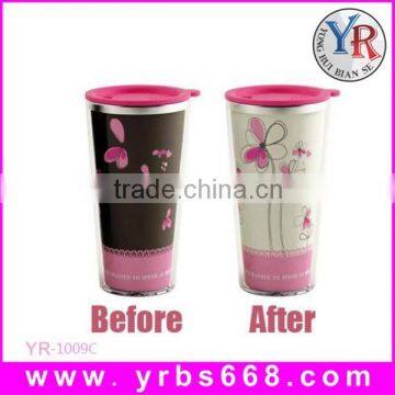 Stainless Steel Thermo Colour Changing Coffe Cup Travel Mugs