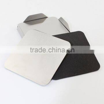 Superb Quality Square Stainless Steel Coaster With Holder Set (4pcs) photo-4