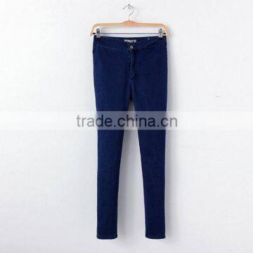 2015 wholesale Euramerican high-waisted washing pencil jeans pants