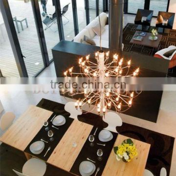 Chromium-plated Spidery Arms Chandelier Lights for Resturant Decorative