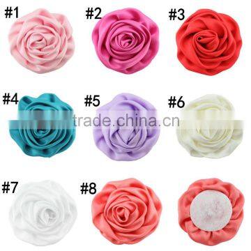 DIY Handmade Rolled Satin Rose Flower