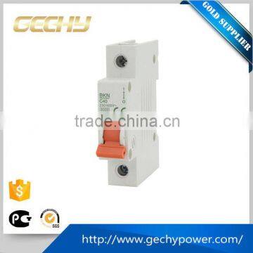 BKN C40 single pole IP20 type of MCB electrical miniature circuit breaker