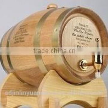 factory direct sale good quality oak wooden wine kegs with printing logo