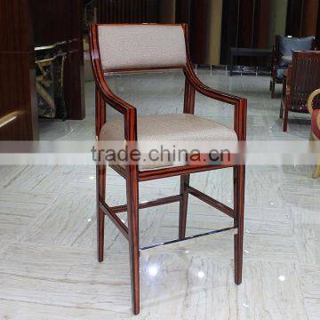 Hotel restaurant table high back bar chair