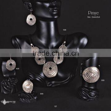 Ring Earring Bracelet Necklace Authentic Turkish Design Jewelry Set Made in Istanbul