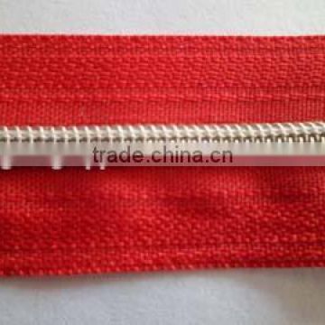 3# nylon zipper long chain zipper with cord zipper 4 threads silver nylon teeth home textile zipper wallet zipper