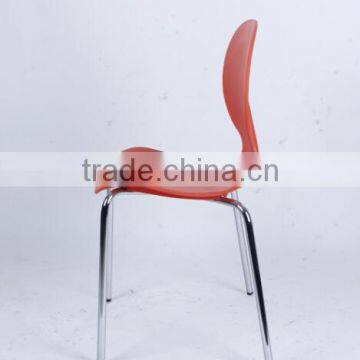 Factory Wholesale Stacking Fast Food Plastic Dining Chairs 1018 photo-3
