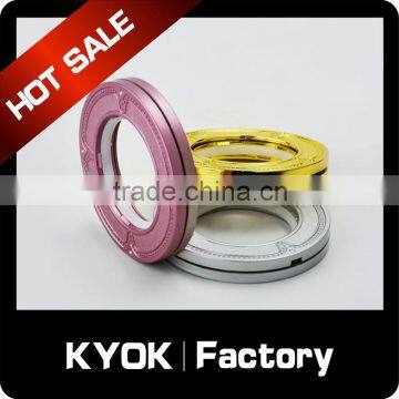 KYOK Natural Metal Drapery Curtain Cafe Pole Rings With Brass Eyelet Set of 8/M,Guestroom Decoration Hanging Curtain Accessories