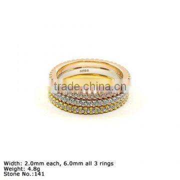 RZ1-0043 925 Silver Jewelry Ring with CZ Stones Fashion Ring