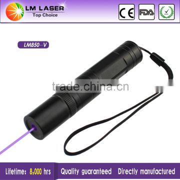 Handheld 100mw 405nm Wholesale Purple Laser Pointer Kit Violet Beam Light Money Detector with Rechargeable Battery and Charger